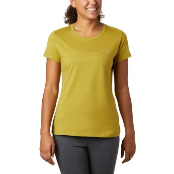 Columbia Thorne Bay Short Sleeve, Camiseta Amarillos Para Mujer | 159608-ISQ